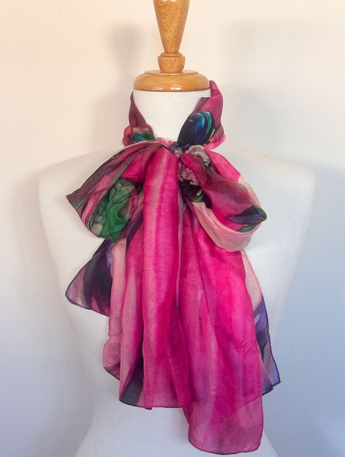 Dragonfly Print Pure Silk Scarf