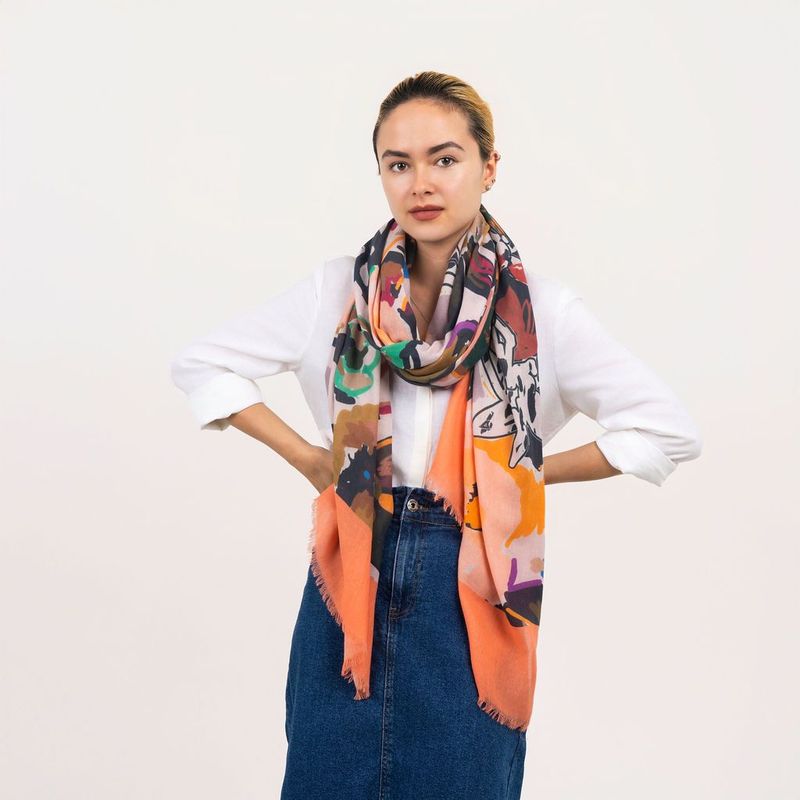 Phoebe Pure Cotton Twill Lightweight Scarf