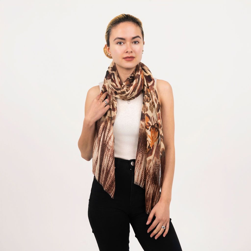 Vera Printed Modal Linen Scarf