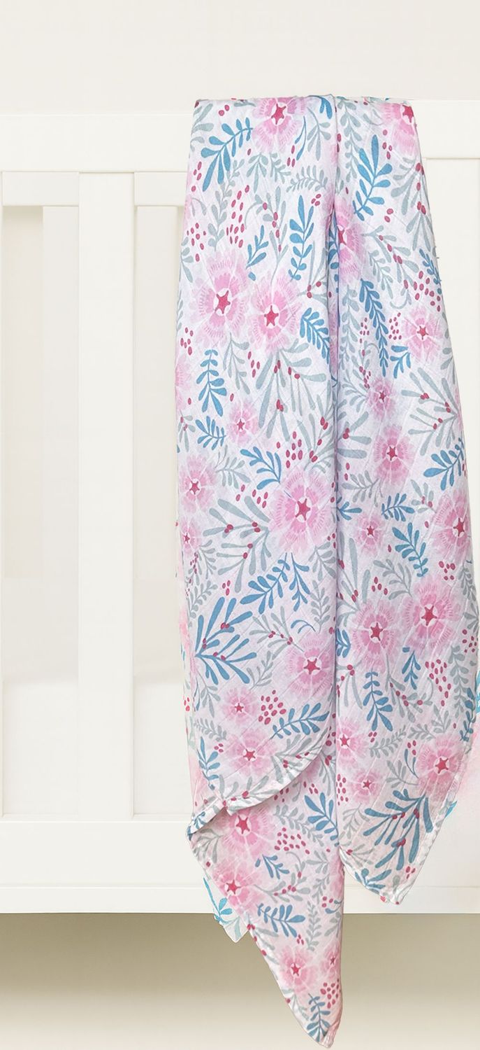 Flower Muslin Wrap - Last few!
