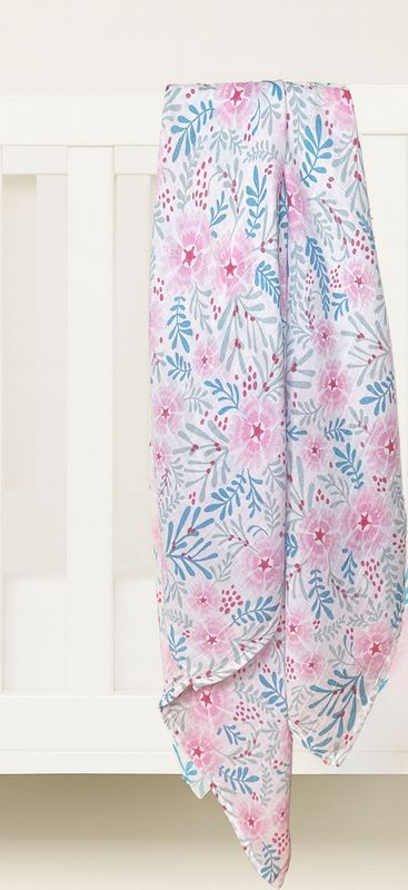 Flower Muslin Wrap - Last few!