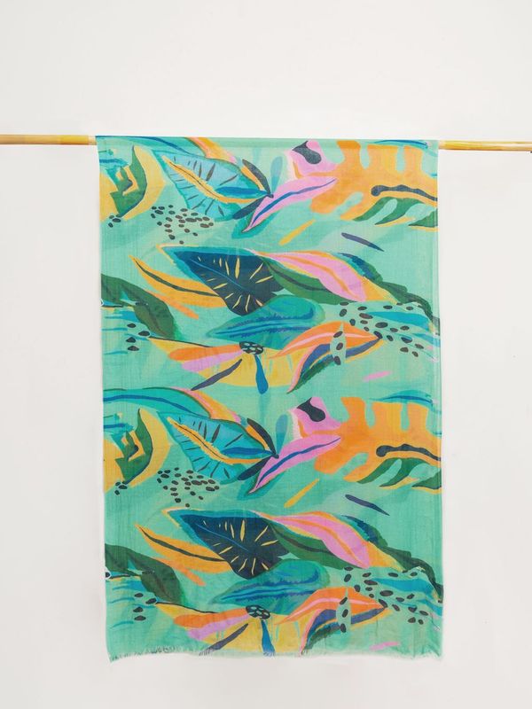 Aloha Tropical Print Pure Cotton Twill Scarf Aloha Tropical Print Pure Cotton Twill Scarf