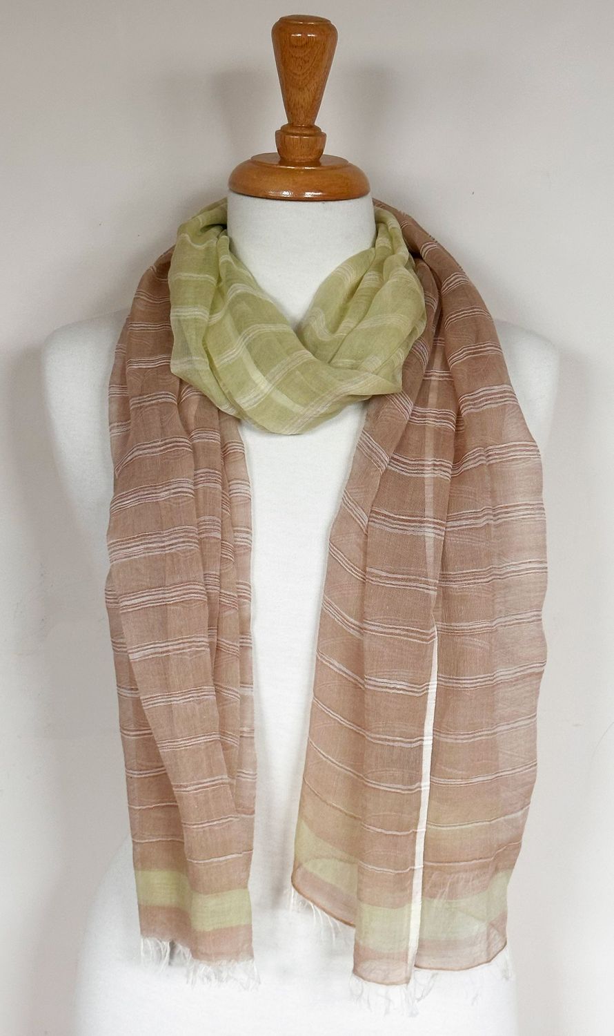 Tara Hand Woven Stripe Cotton Scarf