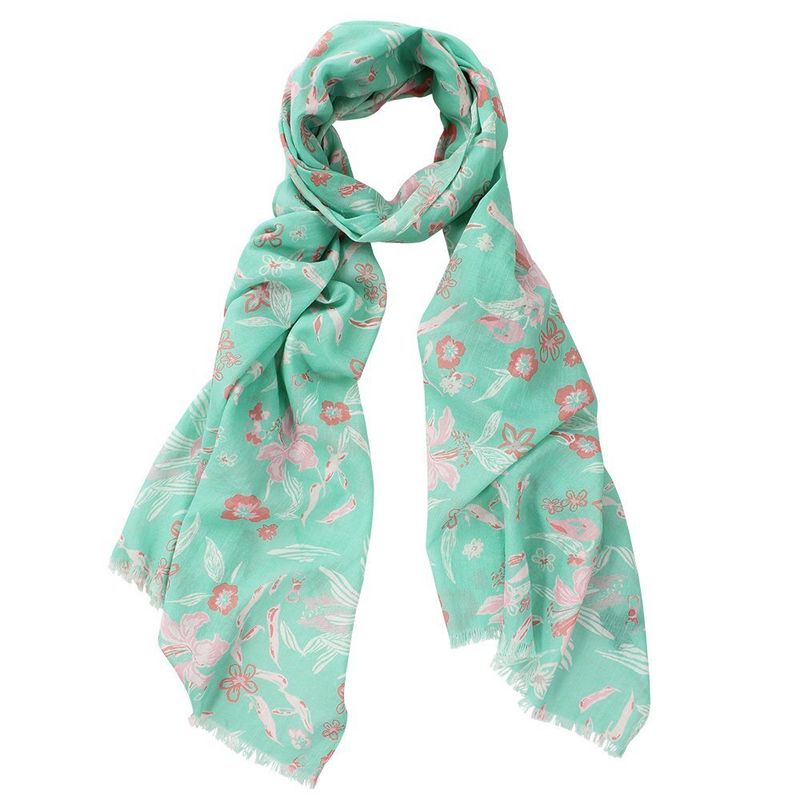 Tiger Lilly Flower Printed Pure Cotton Scarf - last one! Tiger Lilly Flower Printed Pure Cotton Scarf - last one!