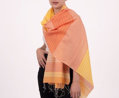 Caspia Stripe Silk Cotton Handloom Scarf