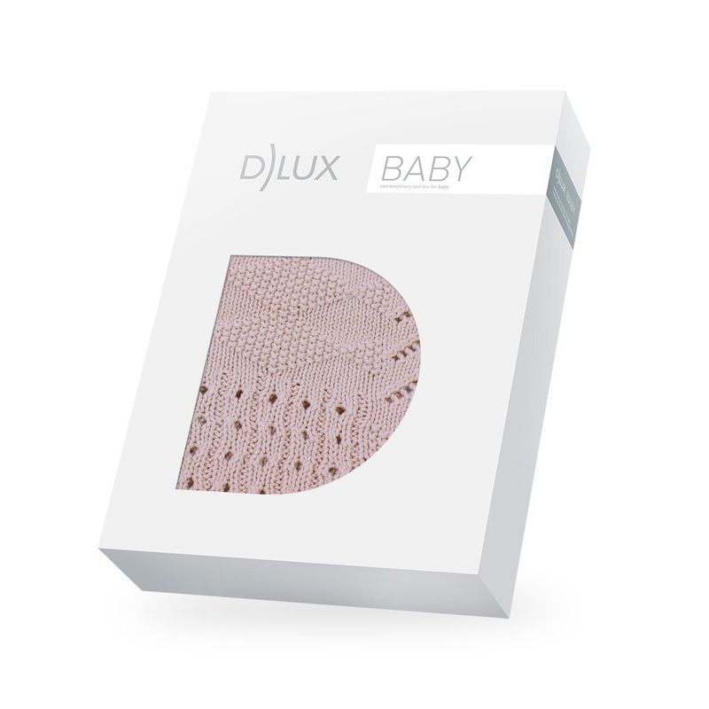 DLUX Baby Jessie Knitted Stroller Blanket with multi-pattern design and free gift wrapping.