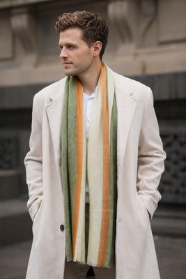 Minimalist Painterly Merino Wool Scarf | DLUX
