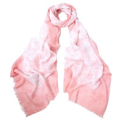 Tess Paisley Hand Printed Pure Cotton scarf Coral
