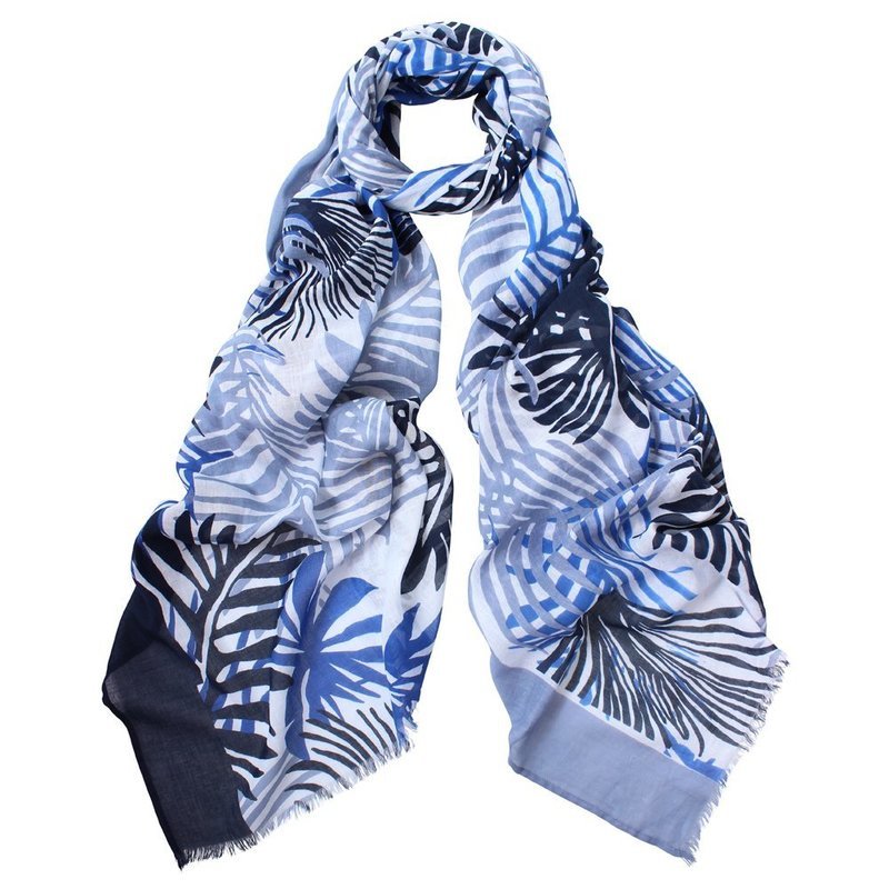 Palm Leaf Hand Printed Pure Cotton Scarf Palm Leaf Hand Printed Pure Cotton Scarf