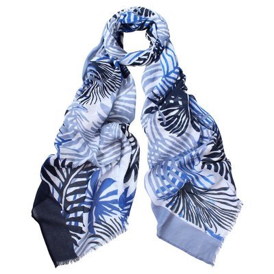 Palm Leaf Hand Printed Pure Cotton Scarf Palm Leaf Hand Printed Pure Cotton Scarf