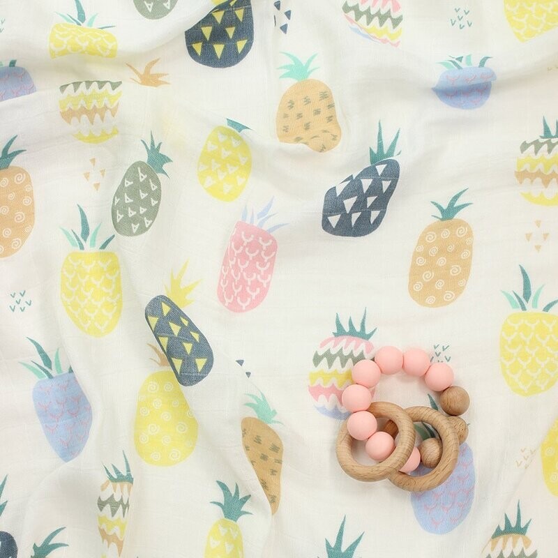 Luna Muslin Wrap - Super Soft and Breathable Bamboo Cotton Blend DLUX Baby Luna Muslin Wrap with bamboo cotton blend and free gift wrapping.