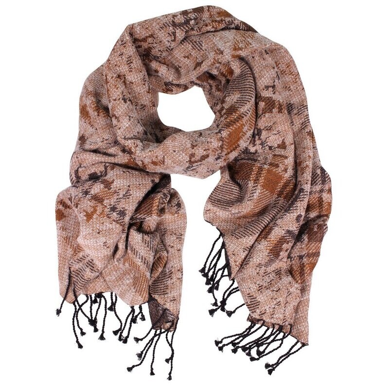 Victoria Jacquard Wool/Cotton/Silk scarf -  last one!