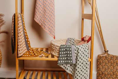 DLUX Baby Sunny Spot Cotton Stroller Blanket with unique spot design and free gift wrapping.