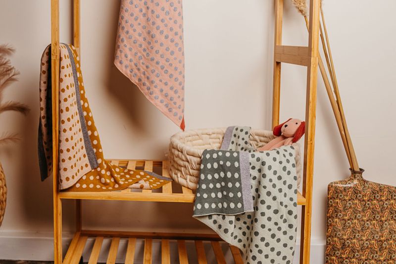 DLUX Baby Sunny Spot Cotton Stroller Blanket with unique spot design and free gift wrapping.