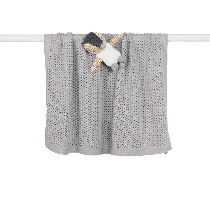 Bailey Pointelle Baby Stroller Blanket - Soft and Premium Cotton