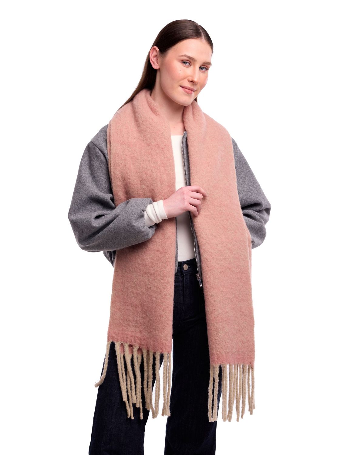 Snug Brushed Chunky Wool Mohair Scarf Snug Brushed Chunky Wool Mohair Scarf