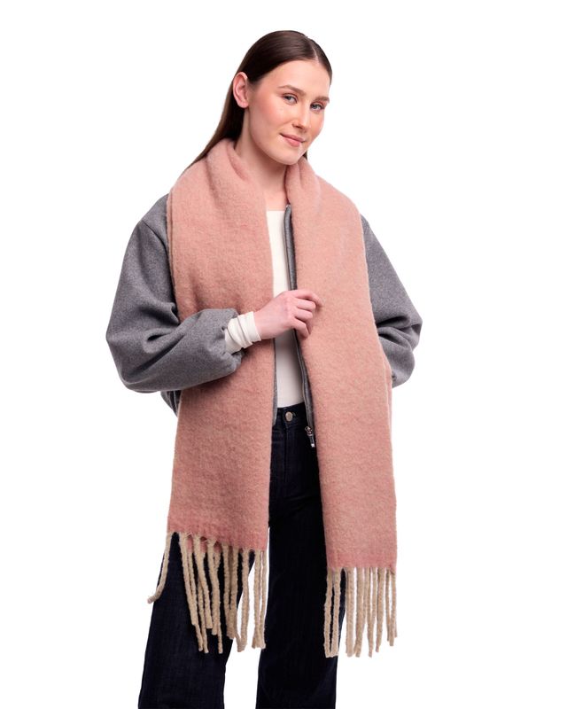 Snug Brushed Chunky Wool Mohair Scarf