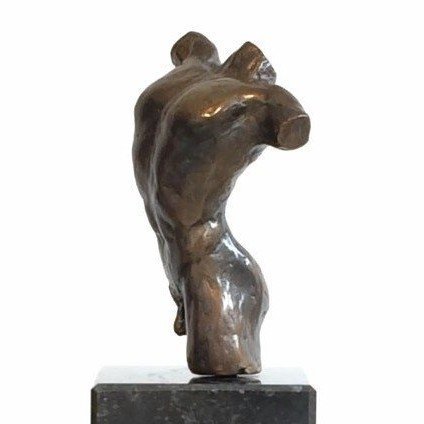 Mannentorso Agapios - bronzen beeld