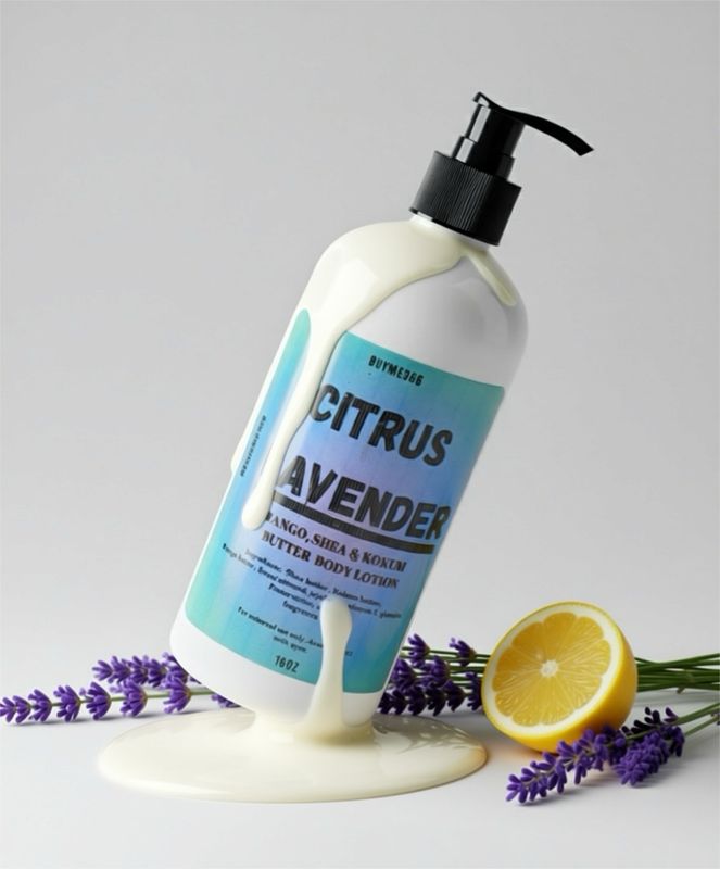 Citrus Lavender mildly scented Body Lotion 16oz