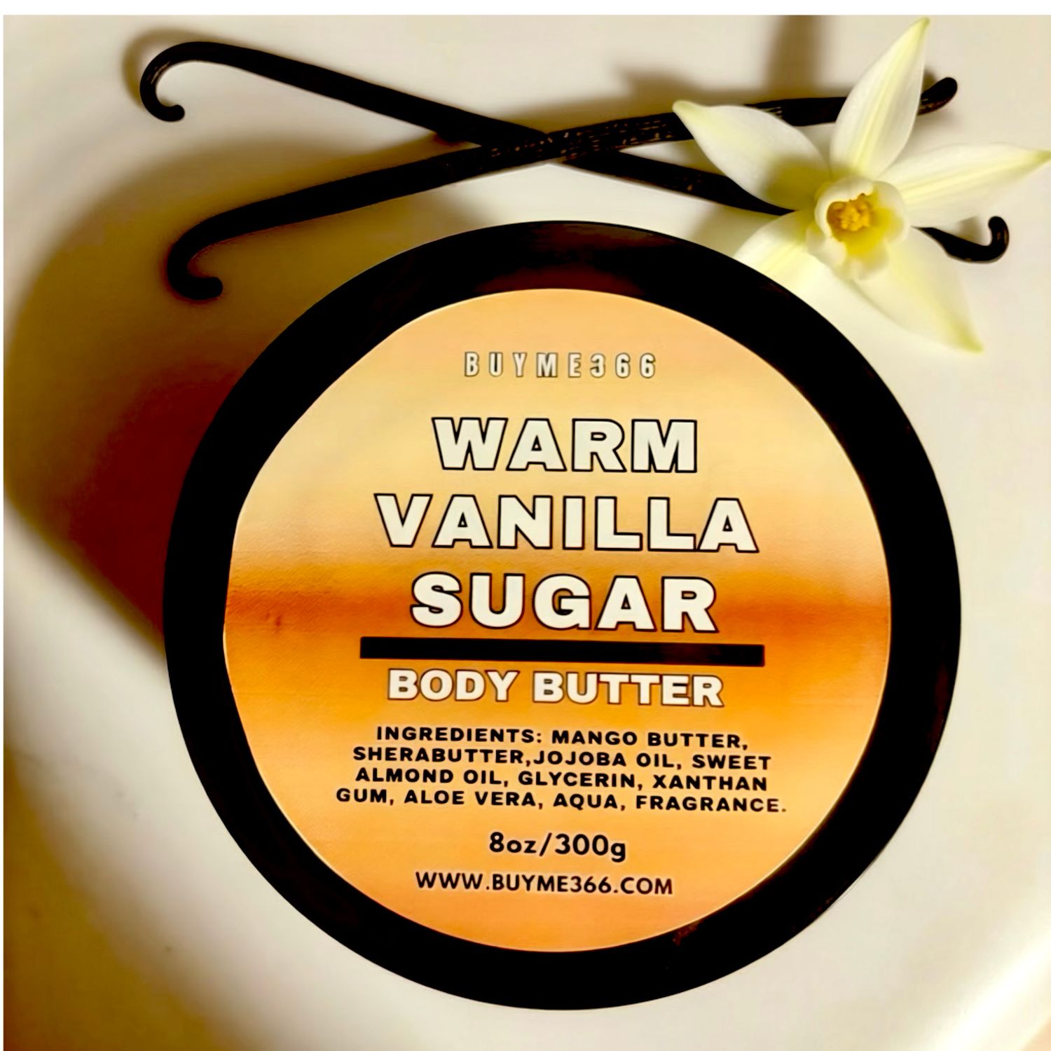 Warm Vanilla Sugar Mildly Scented Body Butter 8oz