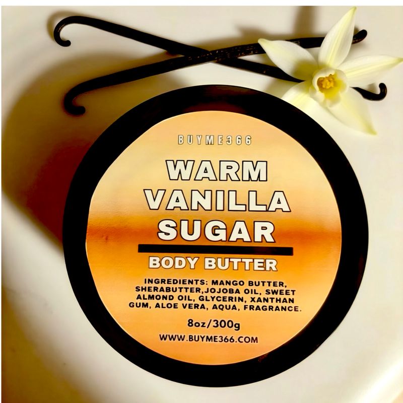 Warm Vanilla Sugar Mildly Scented Body Butter 8oz