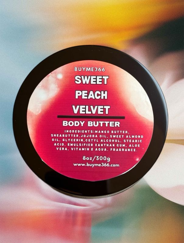 Sweet Peach Nectar Mildly Scented Body Butter 8oz