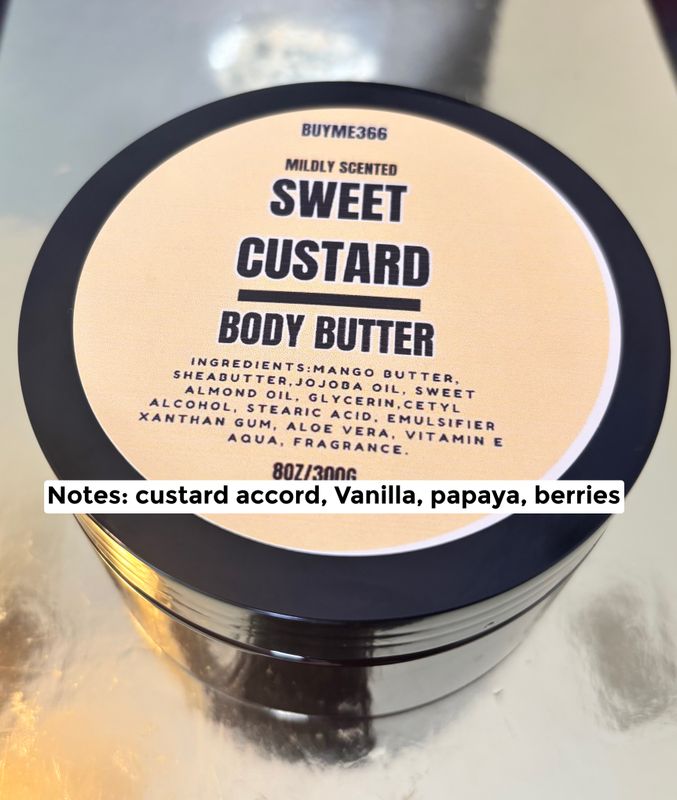 Sweet custard Mildly scented Body butter 8oz