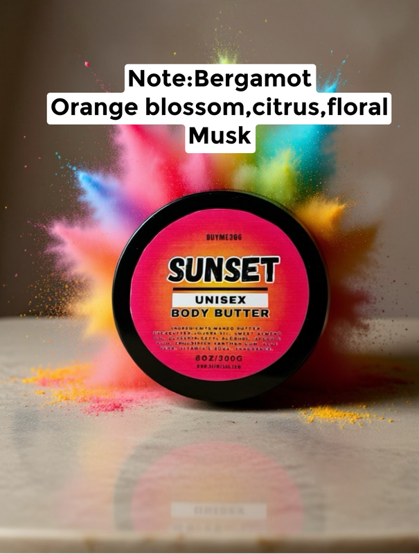 Sunset (UNISEX) Mildly scented Body butter 8oz