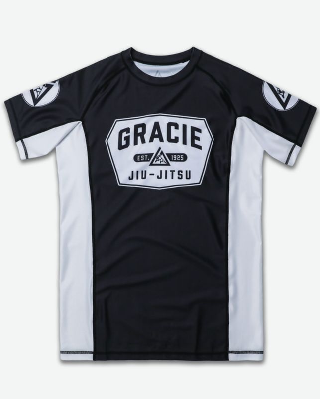 White Classic Rank Short-Sleeve Rashguard (Men)