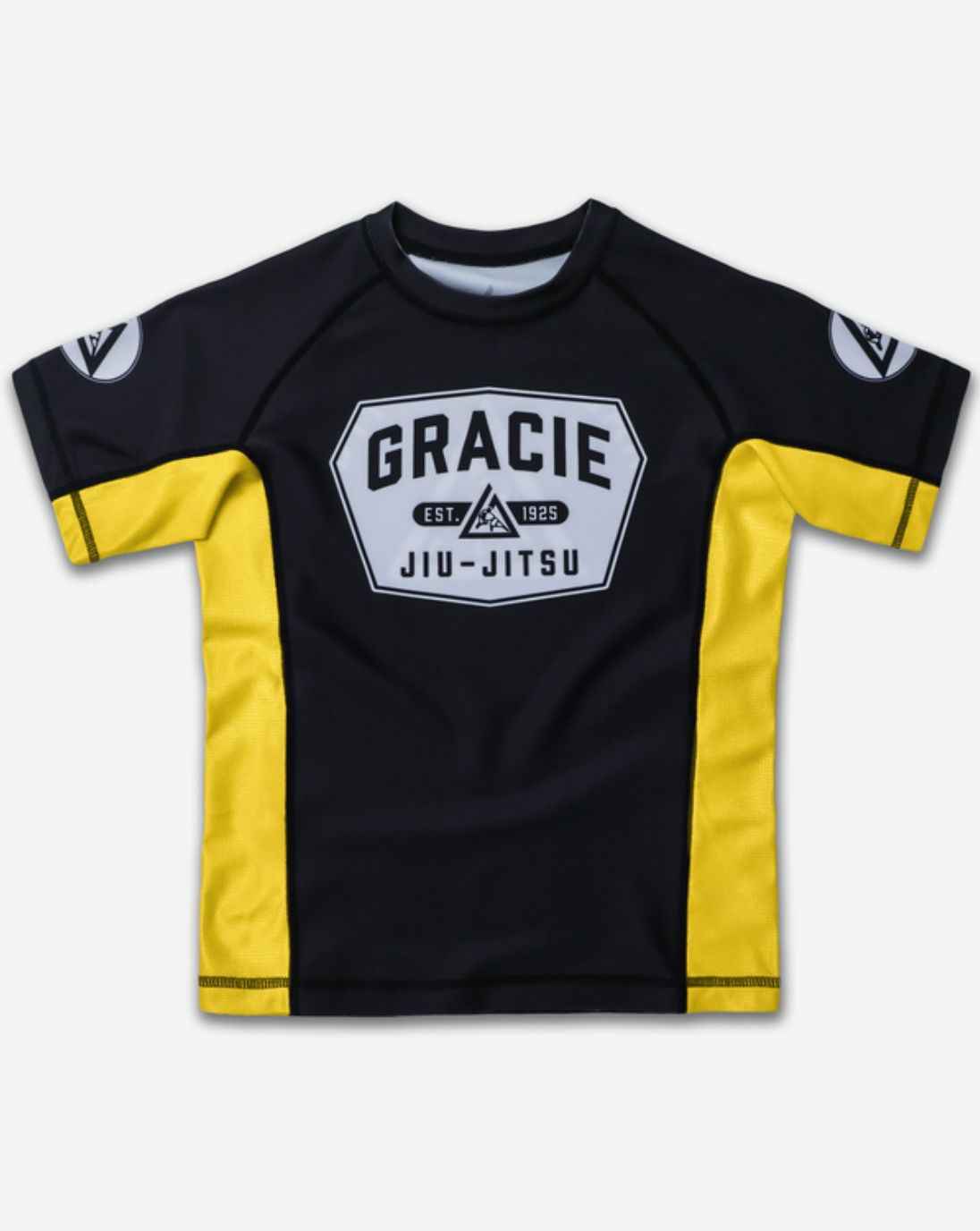 Yellow Classic Rank Short-Sleeve Rashguard (Kids)
