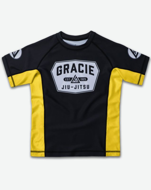 Yellow Classic Rank Short-Sleeve Rashguard (Kids)
