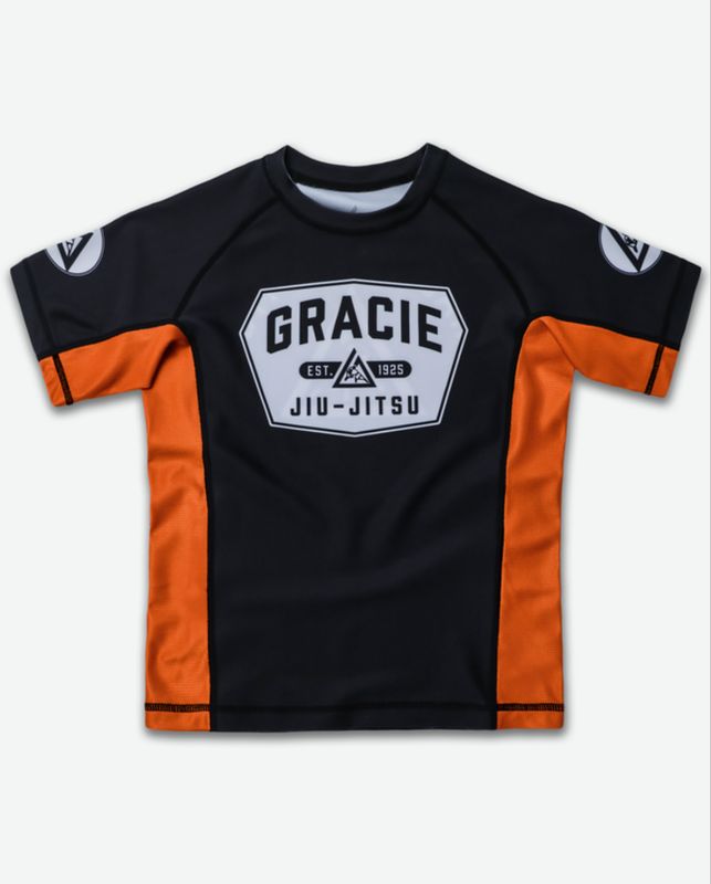 Orange Classic Rank Short-Sleeve Rashguard (Kids)