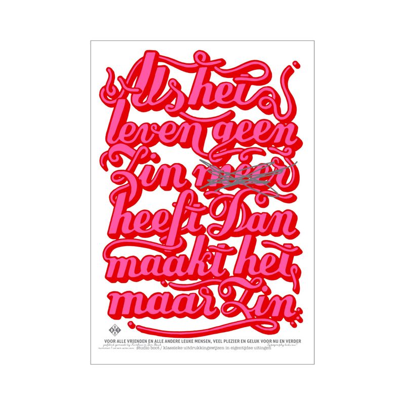 Studio Boot Poster - Als het leven geen zin meer heeft ...