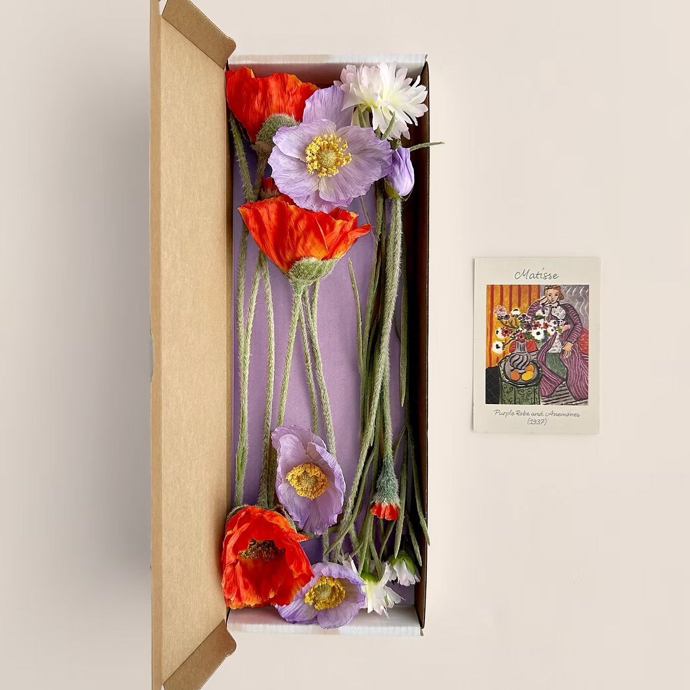 Muurbloempjes zijden bloemen set