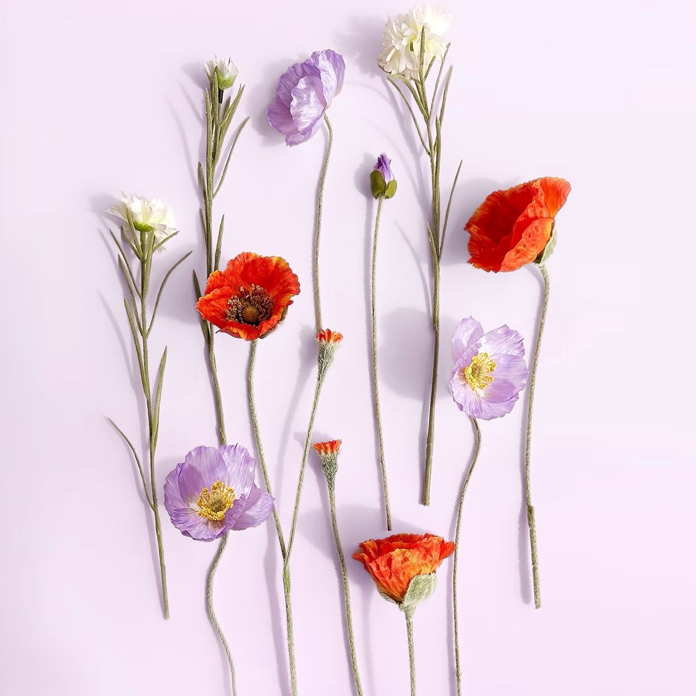Muurbloempjes - zijden bloemen, Design: Matisse