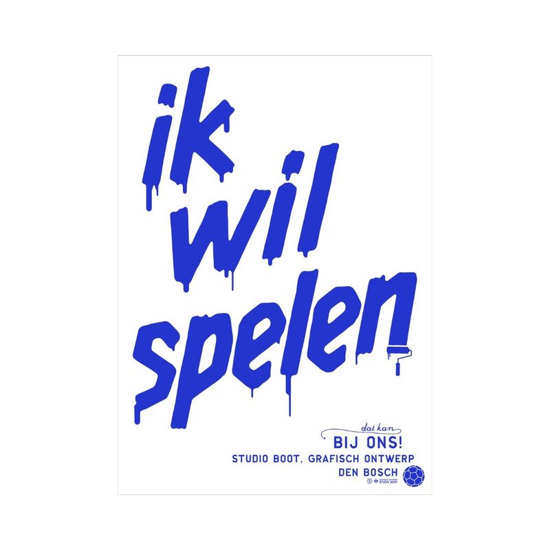 Studio Boot Poster - Ik wil spelen