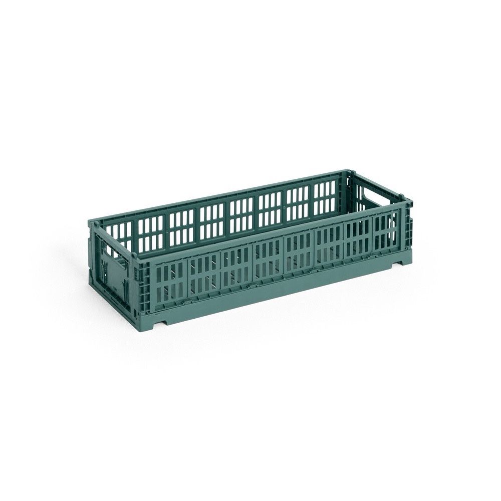 HAY Colour Crate Mini Oblong, Kleur: Dark green