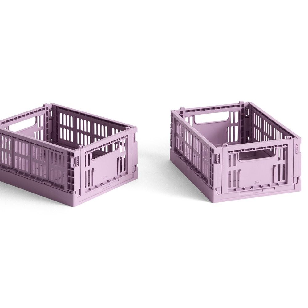 HAY Colour Crate Mini (set van 2), Kleur: Dusty rose