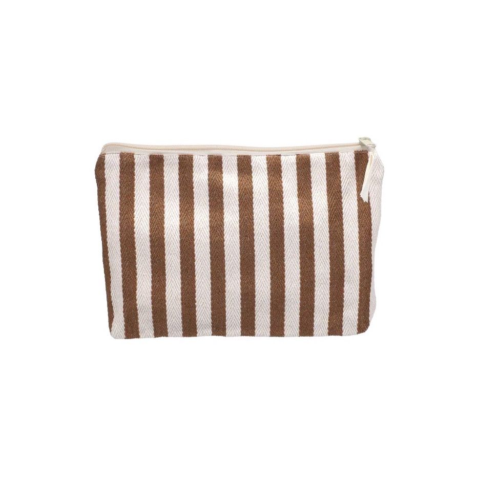 Toilettas streep dark brown