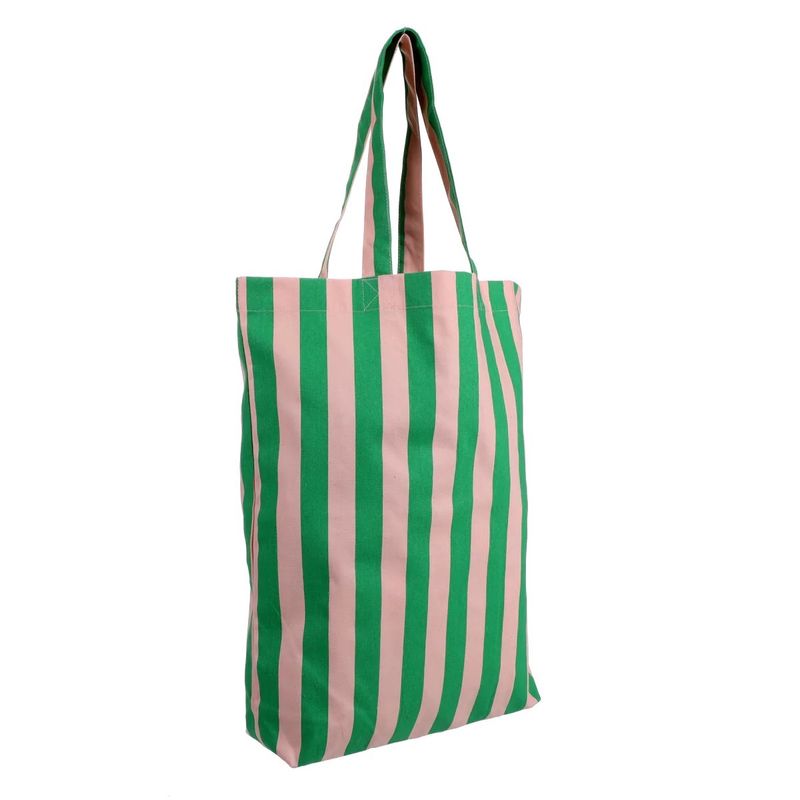 Shopper katoen green + pink
