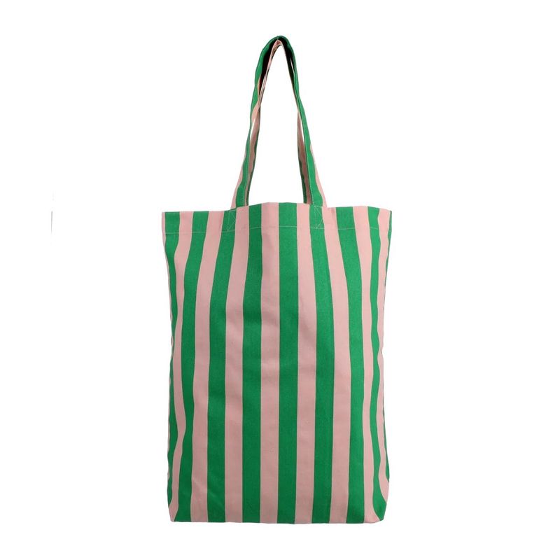 Shopper katoen green + pink