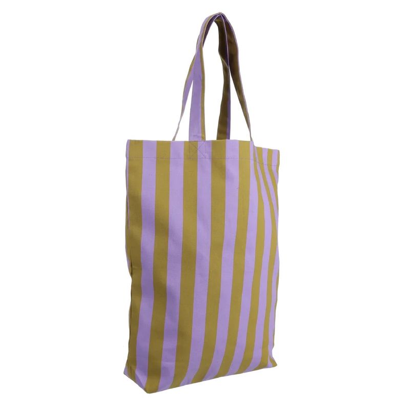 Shopper katoen purple + mustard