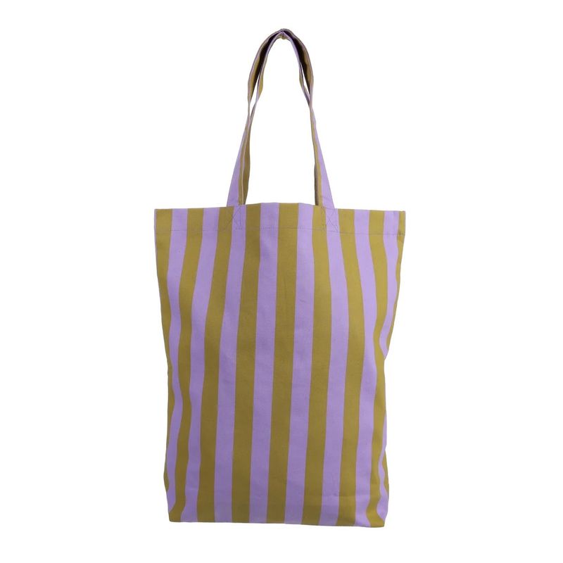 Shopper katoen purple + mustard