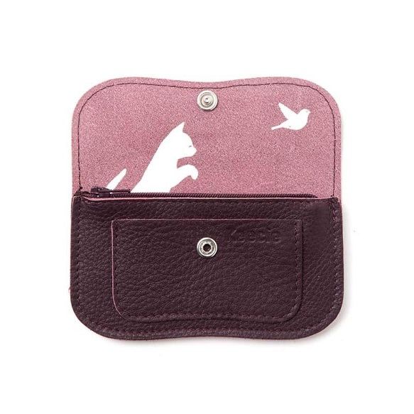 KEECIE portemonnee Cat Chase Small - Aubergine