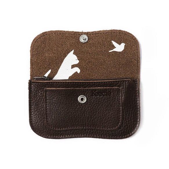 KEECIE portemonnee Cat Chase Small - Brown