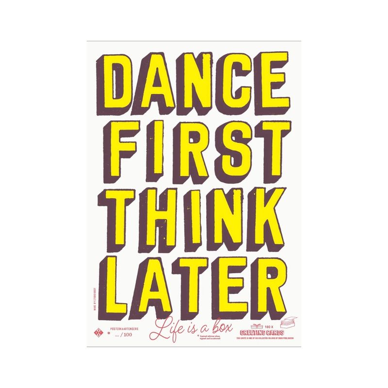 Studio Boot Poster - Dance first think later