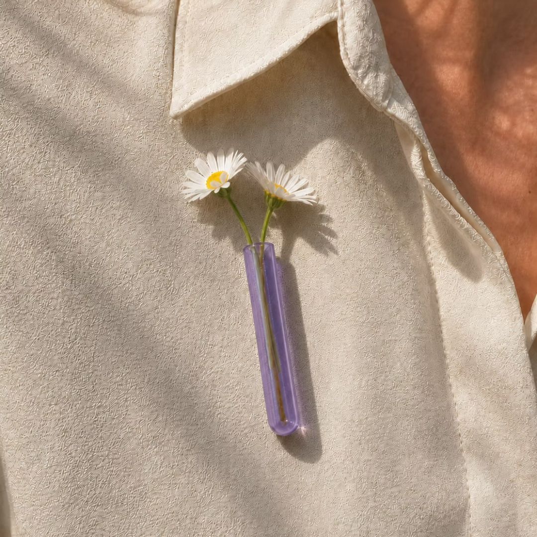 Flower Broche, Kleur: Lila