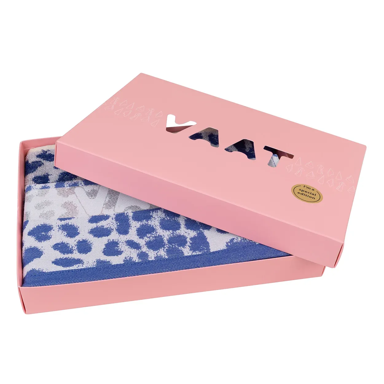 VAAT Gift set I love leopard royal blue/grey/silver