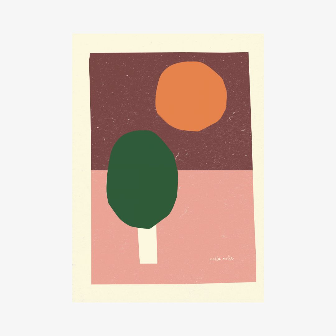 Mella Mella A3 poster, Ontwerp: Landschap