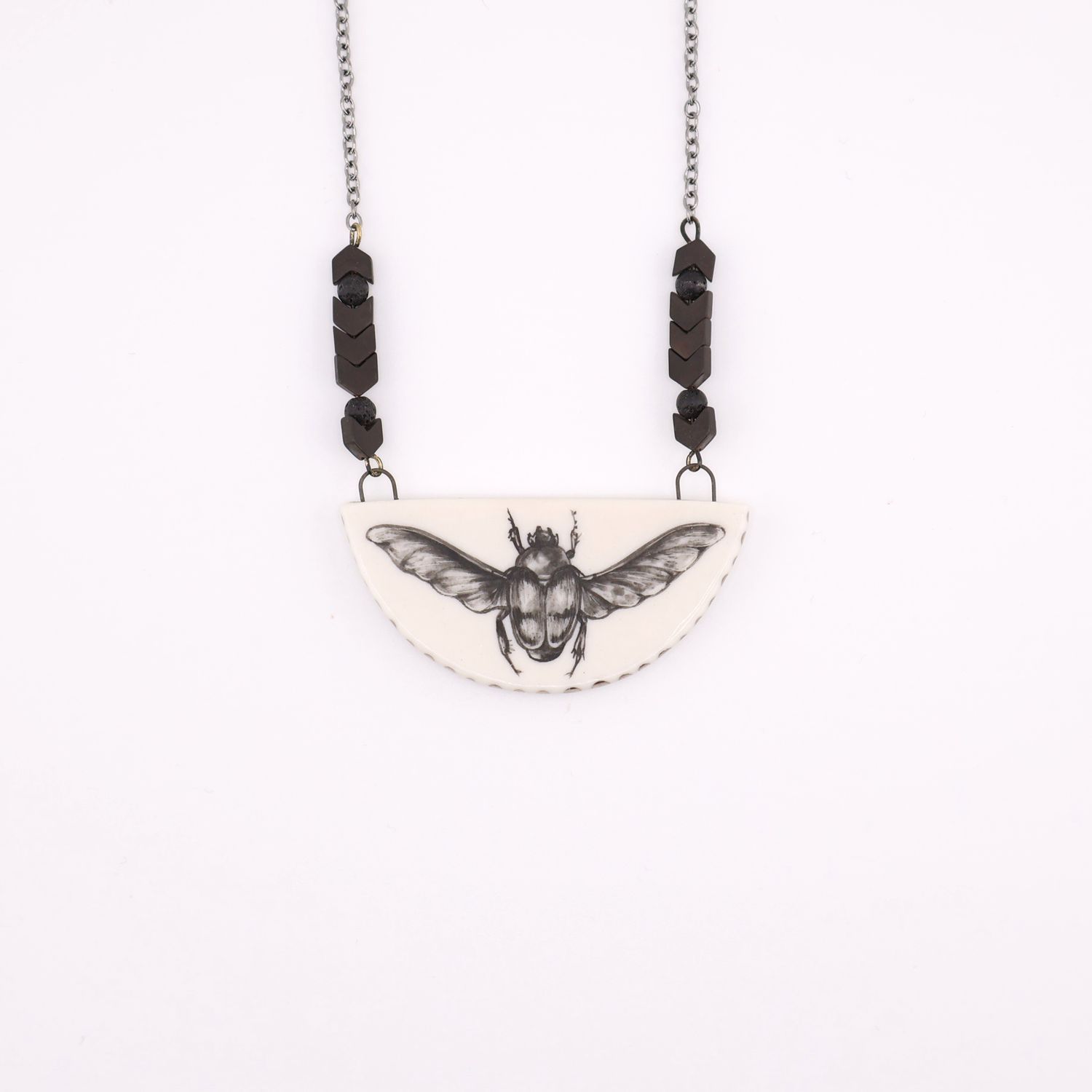 Mallory Wetherell, Necklace, Scarab Beetle
